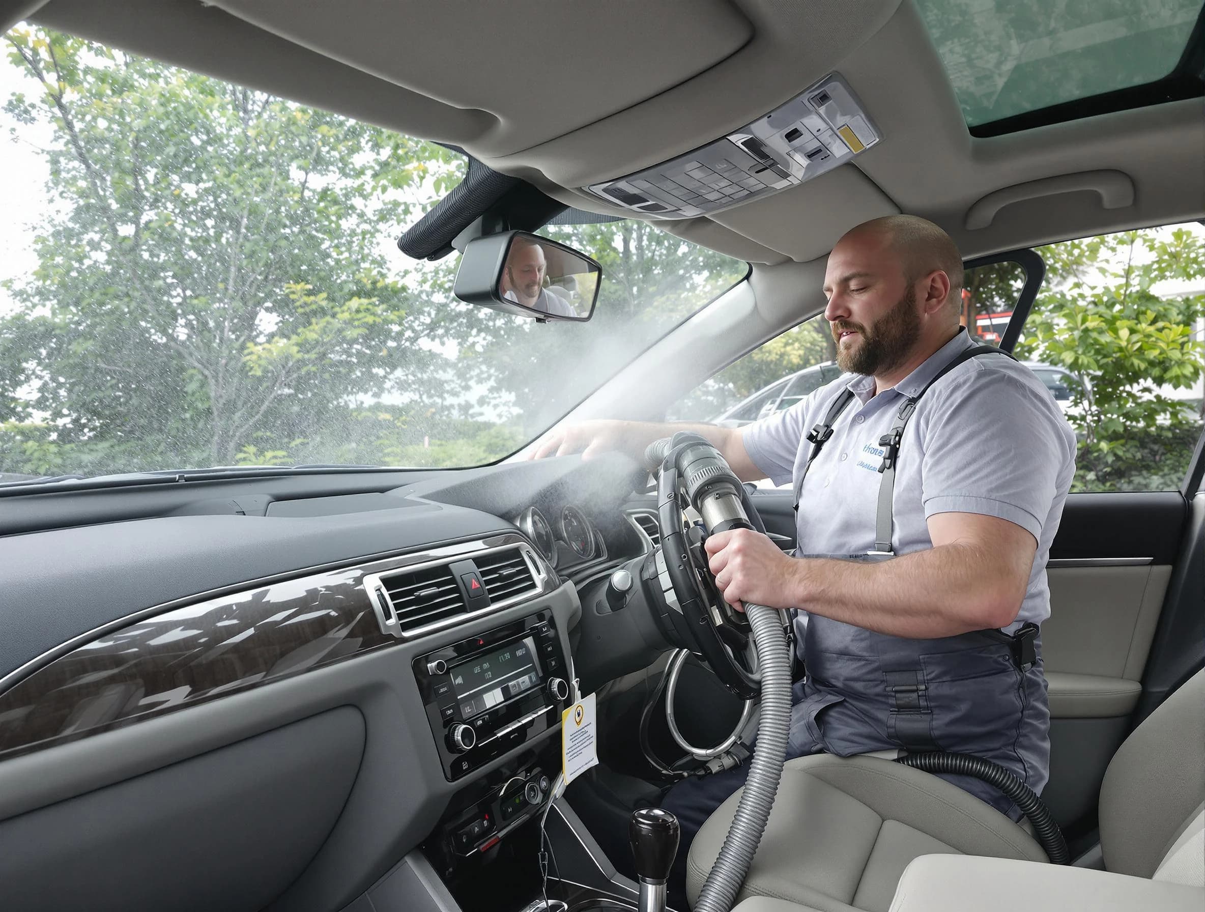 Grayson Valley Air Duct Cleaning specialist performing professional car duct cleaning in Grayson Valley