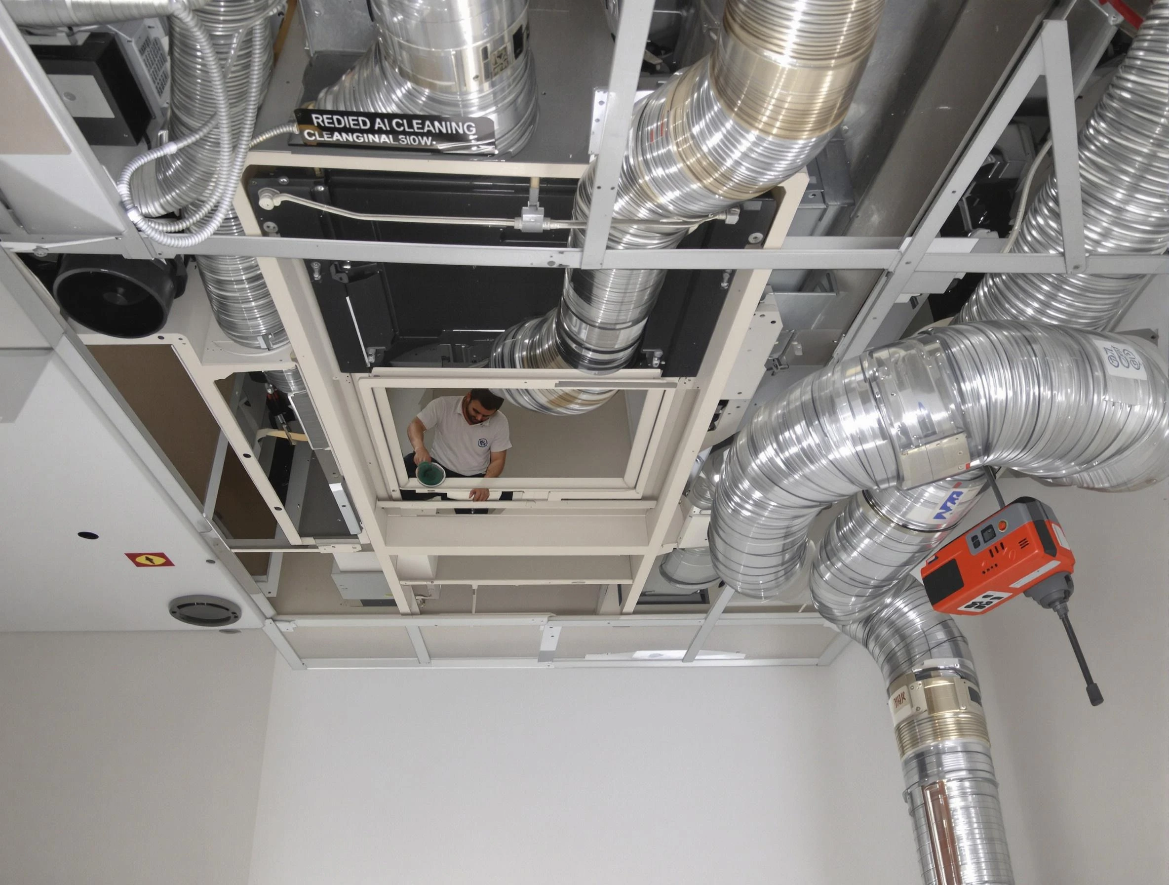 Grayson Valley Air Duct Cleaning technician performing detailed central duct system cleaning in Grayson Valley