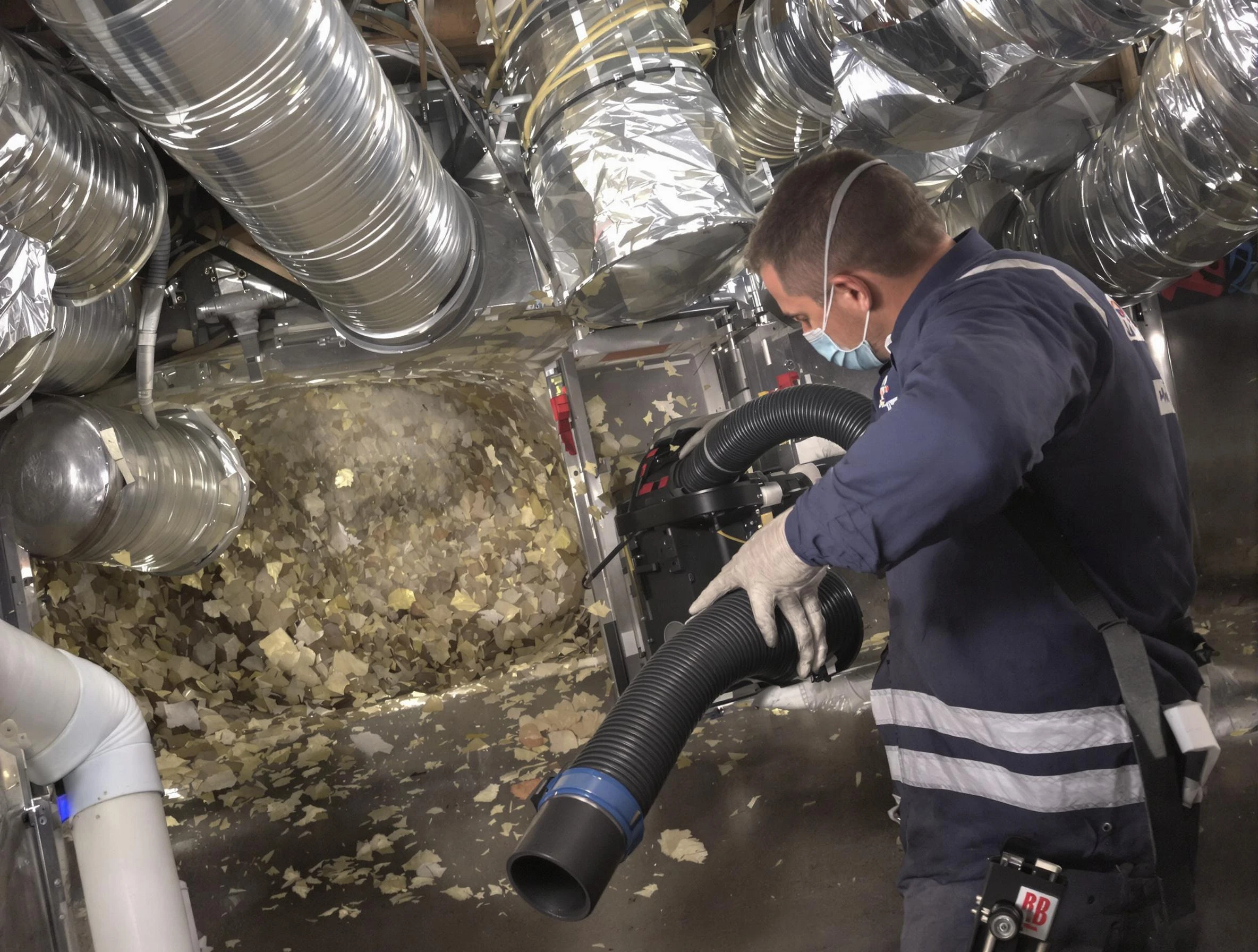 Grayson Valley Air Duct Cleaning specialist operating negative pressure cleaning equipment for thorough duct maintenance in Grayson Valley